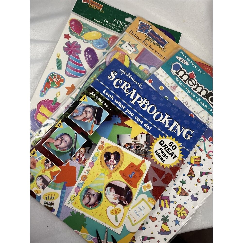 2003 Hallmark Scrapbooking Idea Book Memories Events With Summer & Bday  Packs